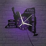  YH 1788 Nueva York Estatua de la Libertad Reloj de Pared de Vinilo de 12 \