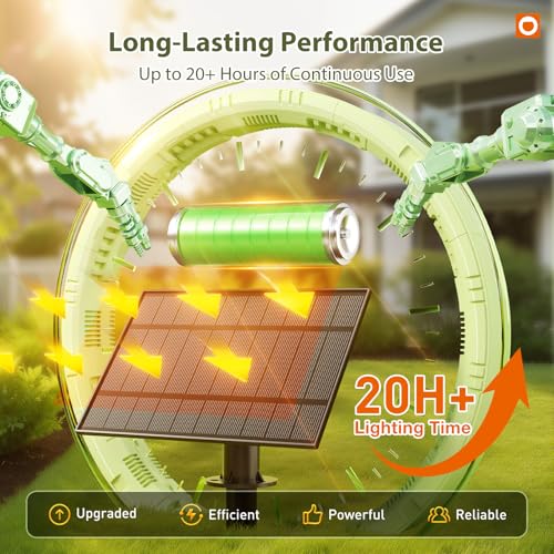 Image of addlon 204FT(2 Pack*102FT) Solar String Lights Waterproof, Patio Lights Solar Powered with Remote & USB Port, 3 Lighting Modes 60+4 LED Shatterproof Bulbs Outdoor Light for Camping Backyard Garden