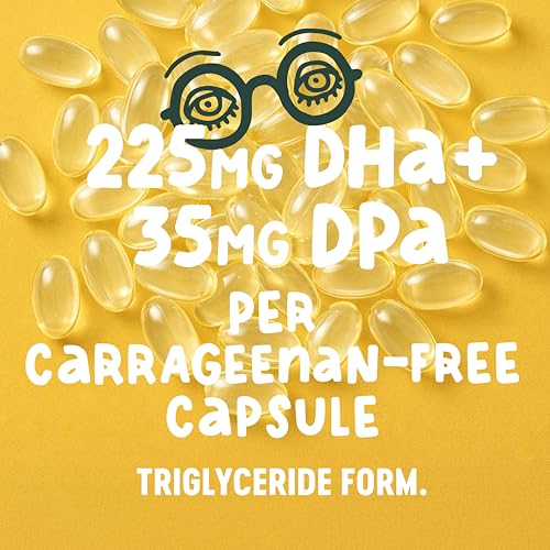 Image of Fresh field Vegan Omega 3 DHA Supplement Better Than Fish Algal Oil for Joint and Eye Health, Immune System Support and A Proven Brain Boost
