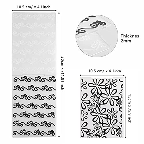 9 Pieces Of Plastic Embossed Folders, Template Craft Card Making, Embossed Folder Diy Craft Template Photo Album Craft Decoration Handmade Scrapbook Flower Card Making Supplies (Classic Style) #TOP1