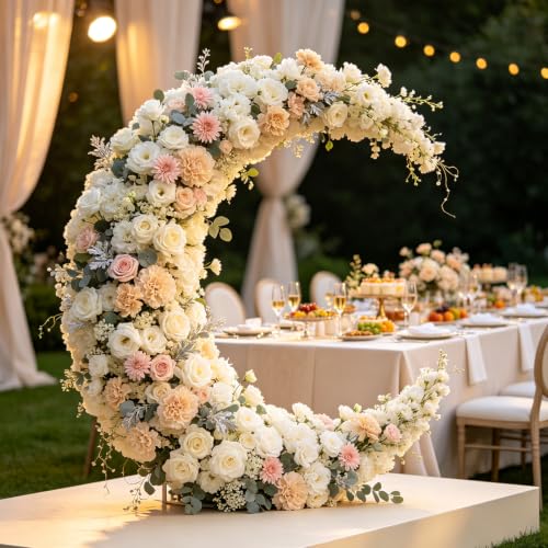 IKULE Moon Arch Metal Stand Half Crescent Backdrop for Party Wedding Decor by IKULE - Used condition - Image 6