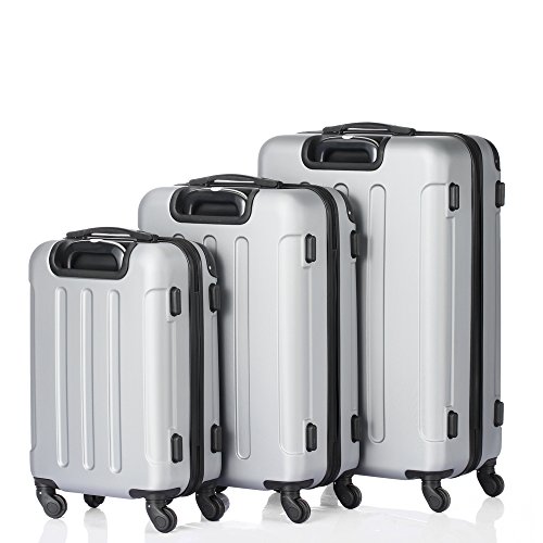 Goujxcy Suitcase,Luggage Sets 3 Piece Suitcase Spinner Travel Carry Eco-friendly Expandable with Password Lock Lightweight Durable2