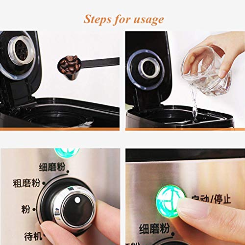Cafetera de filtro con molinillo y capacidad 600 mL miniatura 7