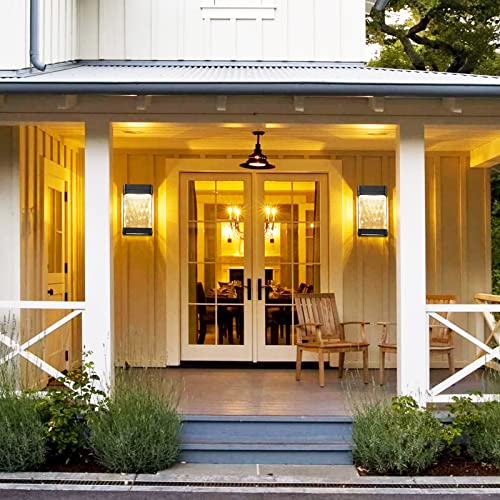 Cinoton Dusk To Dawn Outdoor Light With Bubble Glass, Led Porch Light, Ip65 Waterproof Exterior Lighting Fixture Wall Mount, Anti-Rust Outside Sconce For House, Garage #TOP6