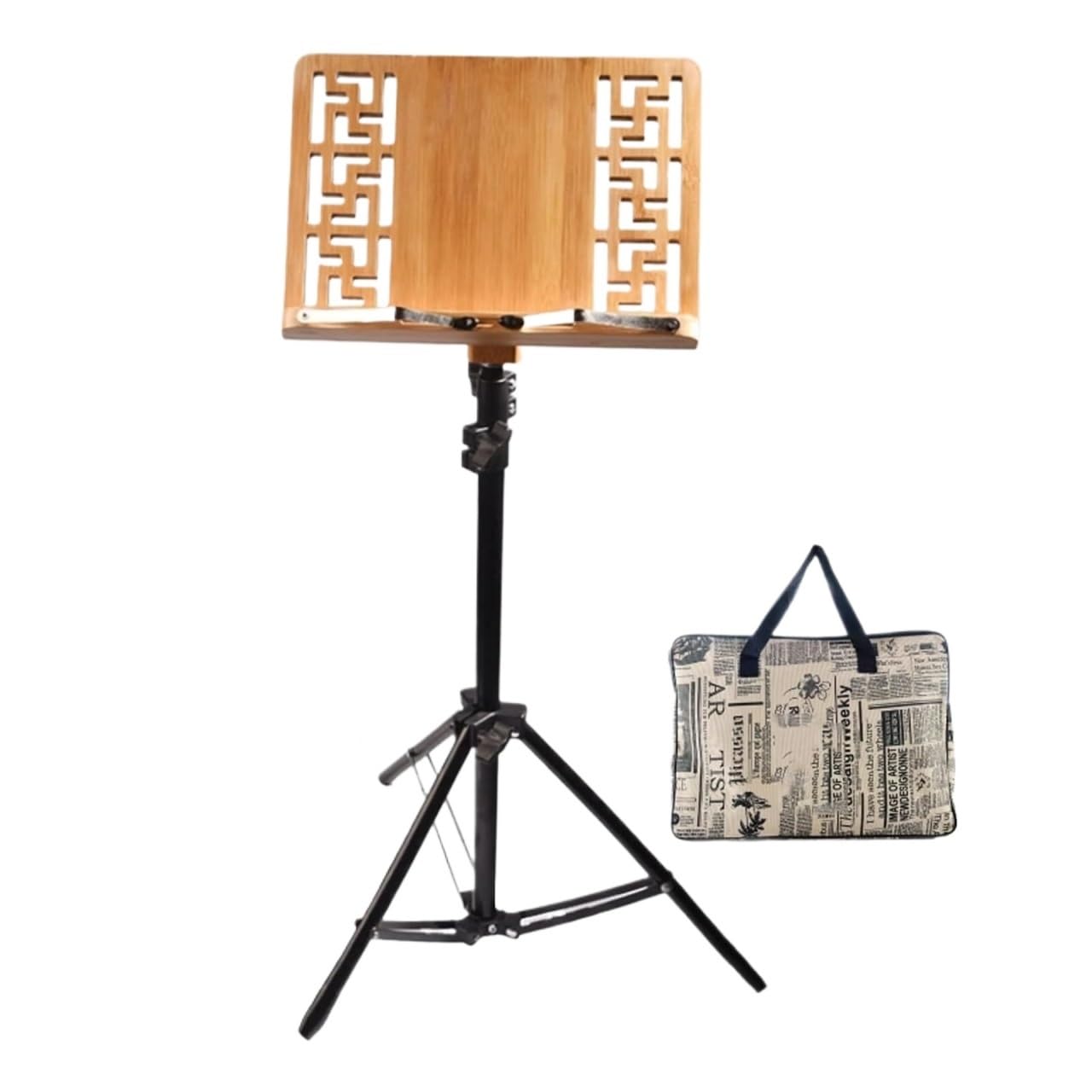 Atril Púlpito Atril De Partituras Plegable Retro Hueco, Atril Portátil con Bolsa De Transporte para Guitarra Atril Estudio