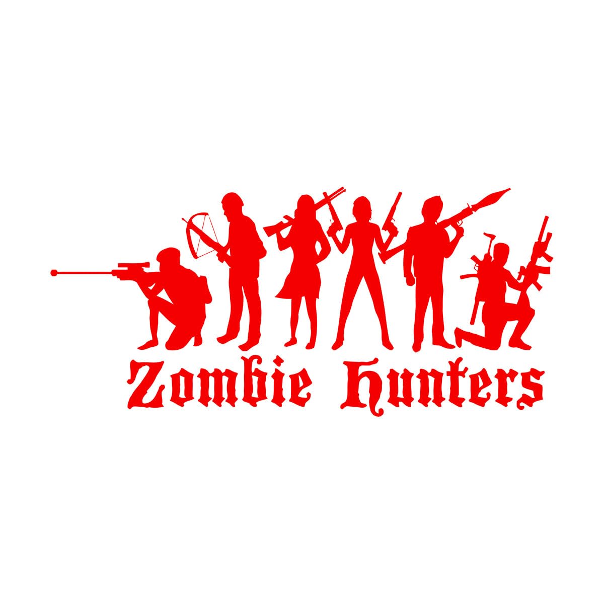 Engraving Stickers Hunter Games Playroom Boys 42x90.2cm Equipped with Transfer Film kit Large red