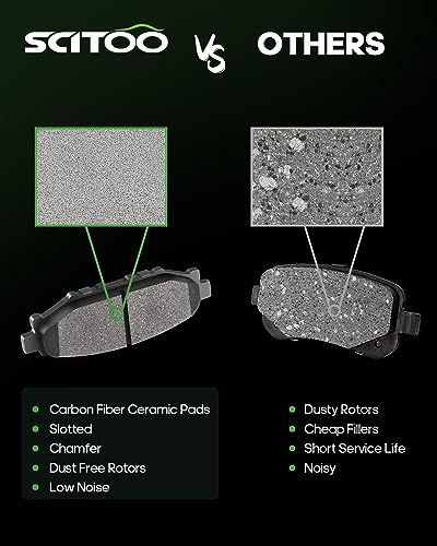 Image of SCITOO D1114-8218 Ceramic Brake Pads, 4pcs Rear Brake Pads Brakes Kits | fit for Scion FR-S,for Subaru BRZ,for Crosstrek,for Forester,for Impreza,for Legacy,for Outback,for WRX,for XV Crosstrek