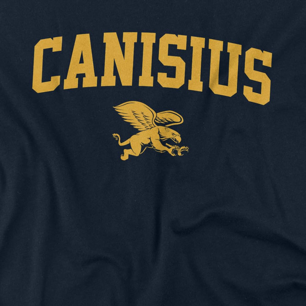 LOGOVISION Canisius University One Color Arched Unisex Infant Snap Suit for Baby, Navy, Large