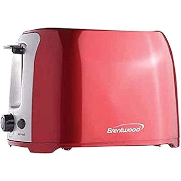 Brentwood Appliances TS-292R Two Slice Cool Touch Toaster, Elegant Combination of Red and Stainless Steel