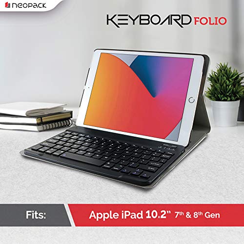 Image of Neopack Smart Folio Case with Wireless Keyboard for iPad 10.2 inch - 7th & 8th Gen (Black)