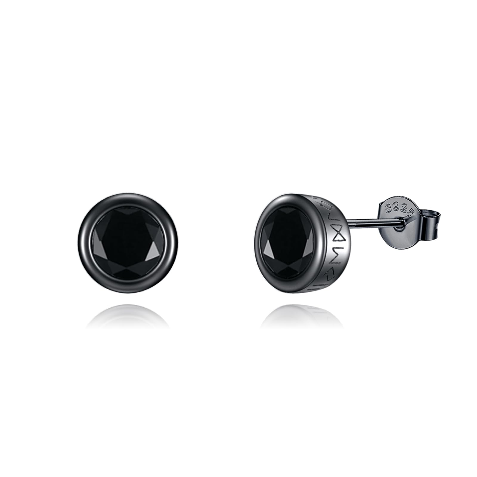 Yiorxu 4 Paia Orecchini Donna Argento 925,Piercing Orecchio Ear Cuff,5A+ Zirconia Cubica Dimensioni:3/4/5/6mm,Set Orecchini Uomo Anallergici Donna Uomini Idee Regalo Confezione