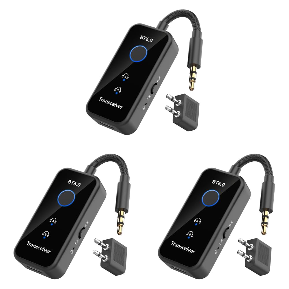 Trasmettitore e ricevitore audio wireless BT6.0 da 3,5 mm | Bt6.0 Wireless Riceiver Trasmitter Switches Between Tx e Rx per altoparlanti e home audio