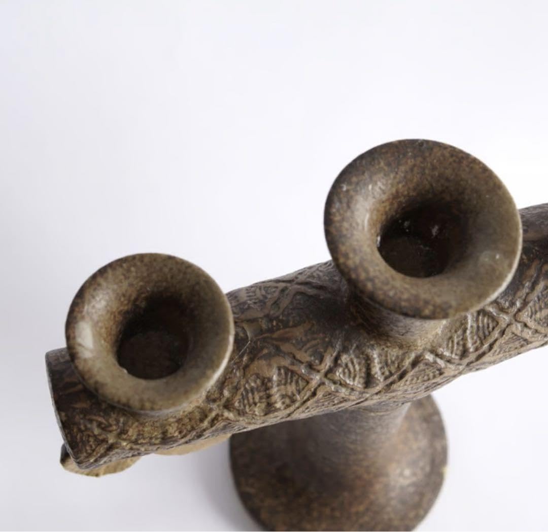 リサラーソンメダリオンヴィンテージキャンドルホルダー置物