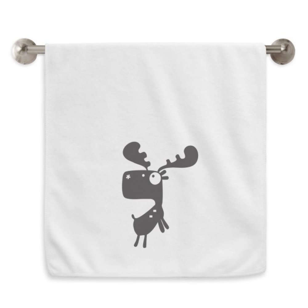 Serviettes moelleuses motif cerf dessin animé pour un moment de bien-être blanc 13 x 29 inch