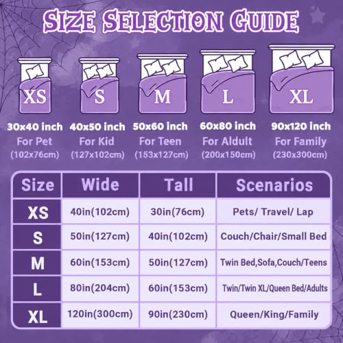 Xvx-Boom Witch Blanket,Halloween Throw Blankets, Cute Witch Gifts for Women - image 4