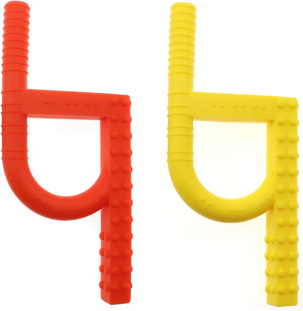 Sensory Chew Tool for Focus & Calm Support – Food Grade Silicone Oral Motor Aid, Chewing Alternative to Pencil Biting, Classroom Friendly Sensory Support for Daily Use (2 Pack)