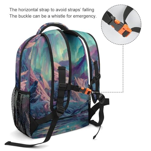 Aurora Northern Lights Unisex Backpack Casual Daypacks Lightweight Shoulders Bag for Camping Hiking Travel3