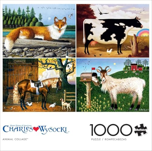 Buffalo Games - Charles Wysocki - Animal Collage - Rompecabezas de 1000 piezas para adultos - Puzzle desafiante perfecto para noches de juegos - Tamaño terminado 26.75 x 19.75 miniatura 3