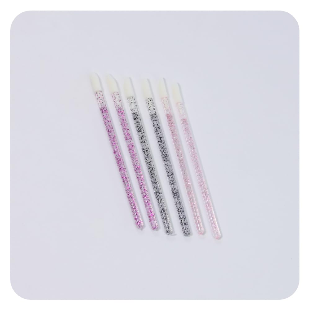 300pcs Lip Gloss Pennello Spazzola Ciglia Labbra Spazzole di Trucco(Lip Brush-B Crystal)