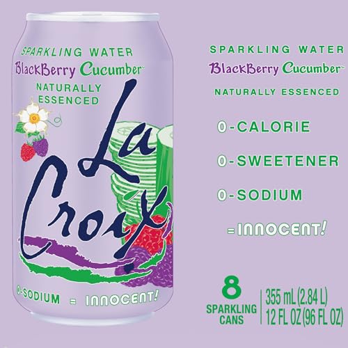 Image of La Croix Sparkling Water, Blackberry Cucumber, 8-Pack Zero Sugar, Zero Calories, Zero Sodium