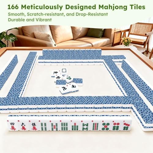 Set de Fichas American Mahjong Estampado Leopardo Azul miniatura 7
