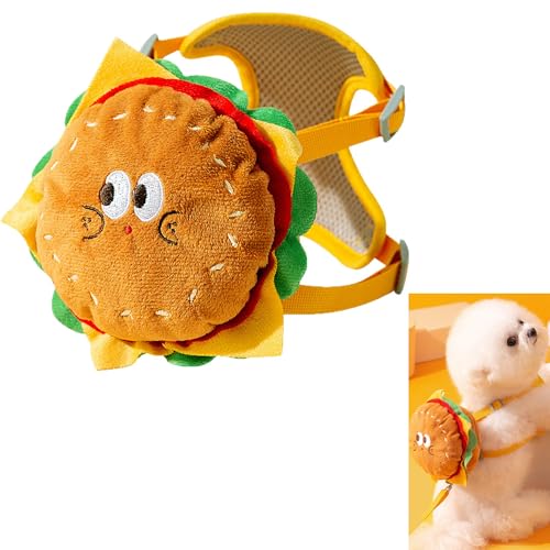 Smaoqingji Pettorina Imbracature Regolabili per Animali - 1 Pezzo, Giallo, Pettorine Cane Taglia Media, Mesh Traspirante, Adatta per Teddy, Pomerania Altri Animali Domestici Piccola e Media Taglia