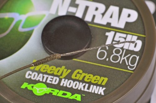 Korda N-Trap Soft Silt Hook Link Material, 15lb 20m, Coated Braid, Soft Supple Tough Dyneema Inner Braid Coating Won't Split - Image 2