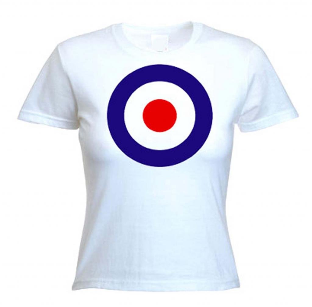 Tribal T-Shirts Women's White Mod Target T-Shirt (Xl)