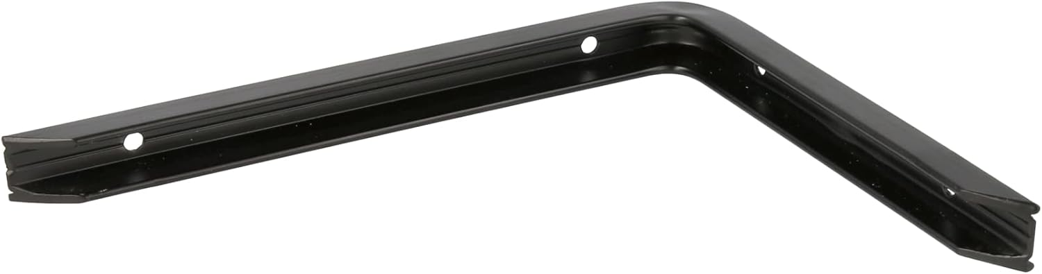 Amig - Wall bracket | Metal bracket for shelves | Angle for shelves | Shelf support | Aluminium | Black | Dimensions: 120 x 80 mm | Maximum recommended weight: 80 kg