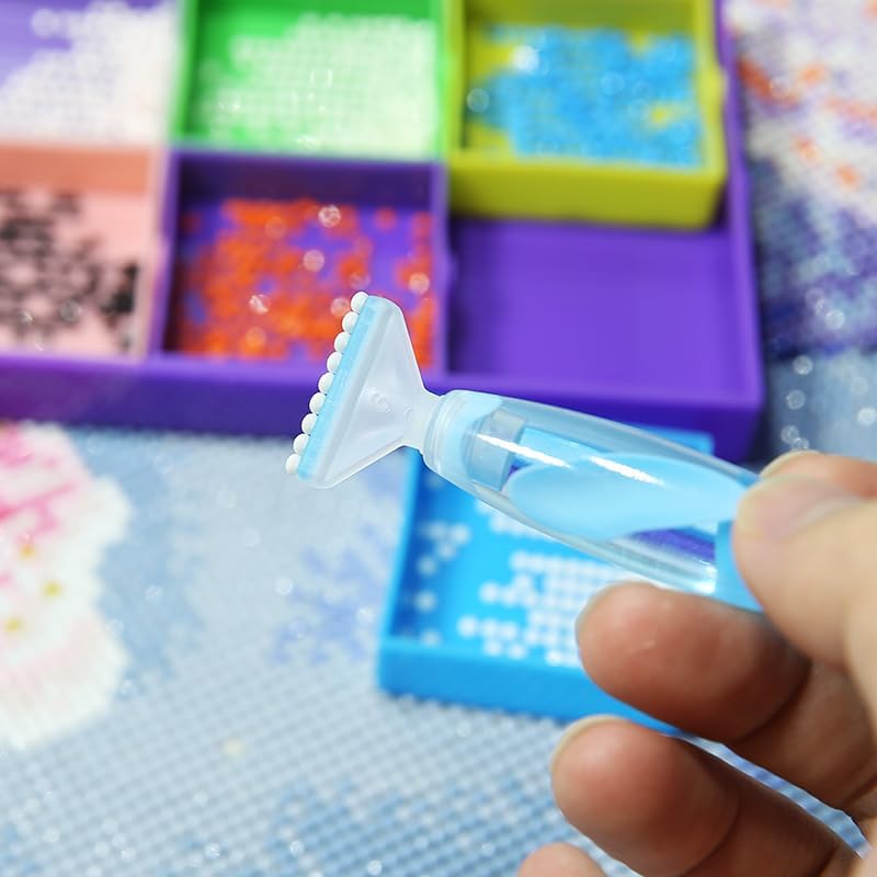 Miniatura 4 de Bolígrafo de pintura de diamante, bolígrafo de arte de diamante con puntas de rosca, accesorios de pintura de diamante de resina, kits de