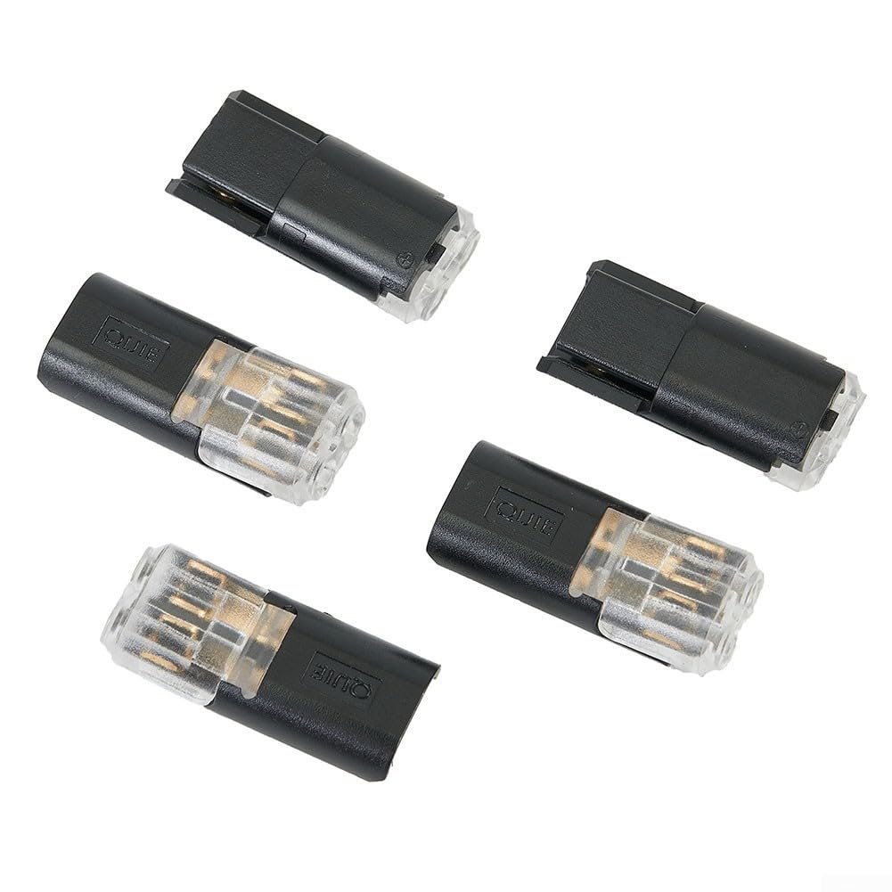 2-Pin Auto Wire Connector Kit, Waterproof Insulation-Piercing Terminal Clamp for 18–22 AWG Single/Multi-Core Wires, UL94-V0 Flame Retardant, 300V
