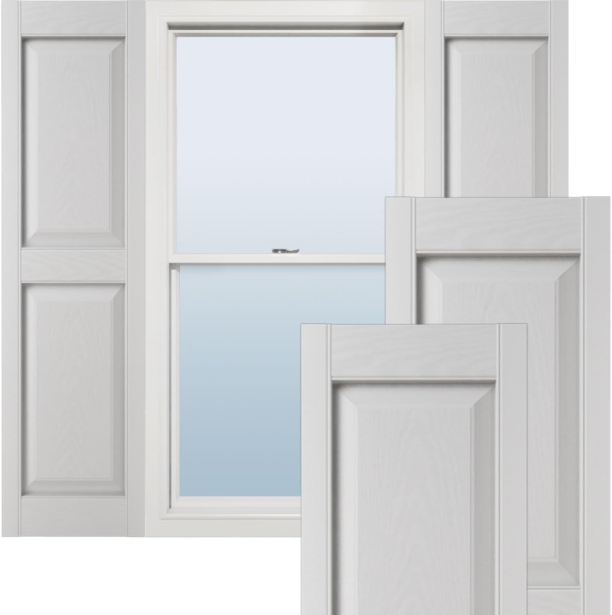 Ekena Millwork Lifetime Vinyl LP2S14X04700WH Standard Two