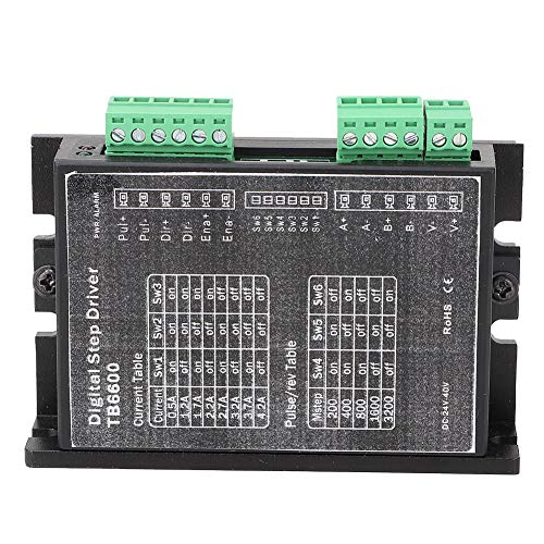 FTVOGUE TB6600 Stepper Motor Controller, Adjustable Current 1.0 to 4.2A, Low Noise and Vibration for Engraving Machines 