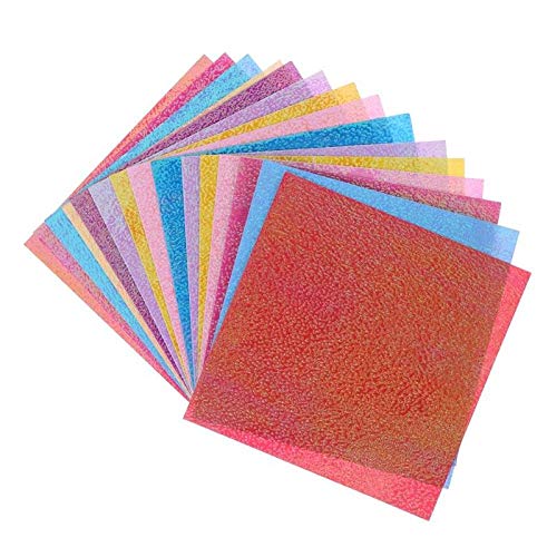 Craft Paper - 20pcs Origami Cranepaper Shining Square Solid Paper Folding Rose Crane Handmade Diy Color Decor - Ornaments Notes Box Handles Invites Printable 10 Notebook Metallic Boxes