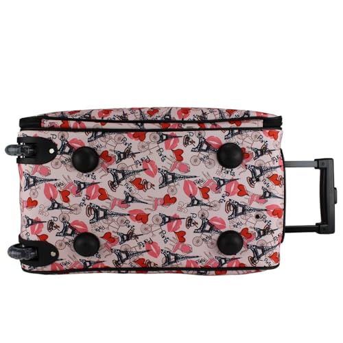 Rolling Duffel Bag 21 Inch Carry On Travel Duffel Bag with Wheels Pink4