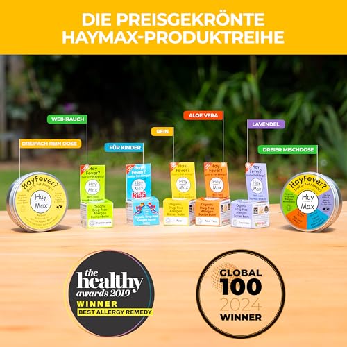 HayMax Heuschnupfen Nasenfilter - Pur 5 ml – Bio Allergie Nasenfilter bei Pollenallergie, macht nicht müde – Fängt Pollen, Staub und Allergene ab – Für Erwachsene, Kinder und Schwangere geeignet