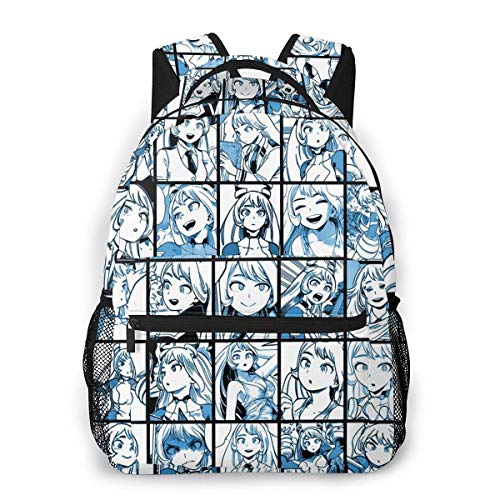 DJNGN Anime My He-r-o ACA-Demi-a Collage Nejire Hado Canvas Laptop Mochila College School para Mujeres y Hombres