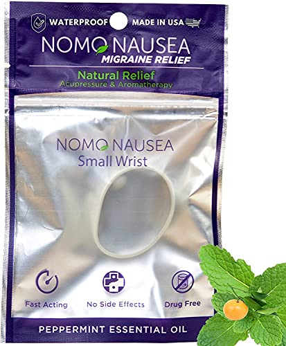 NOMO Anti Nausea Wristband | Relief Band for Headache and Migraine Nausea with Peppermint Aromatherapy and Acupressure | Adult Nausea Band | Small Size Wrist (3.5â€ to 6.2â€) | Gray | Single Pack