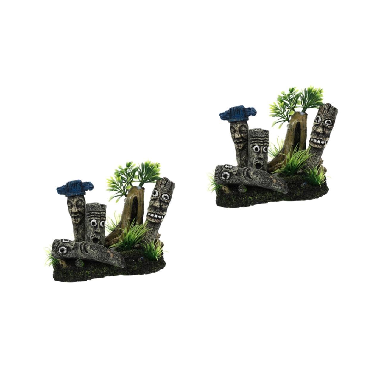 Toyvian Lot De 2 Décorations D'Aquarium en Résine