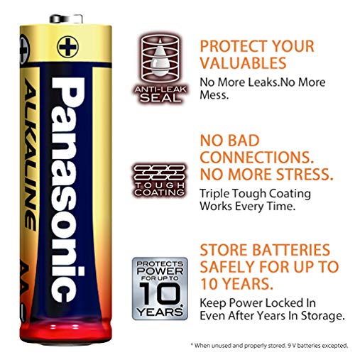Image of Panasonic Alkaline AA Battery, Pack of 2