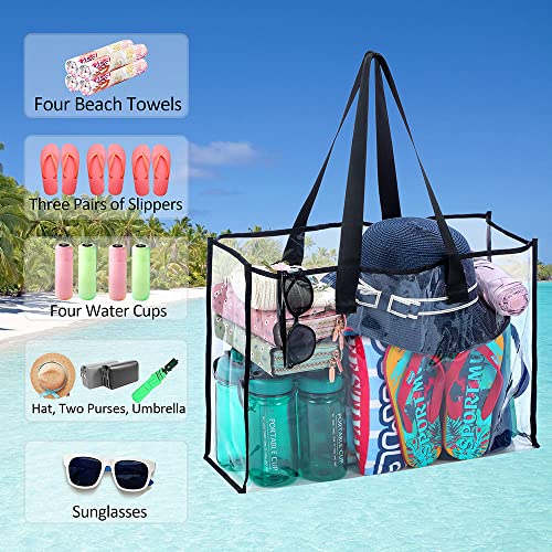 Clear Tote Bag, Larger Transparent Handbag for Beach, Gym, Sports Game, Concert, Security, Work, Shopping, Adult2