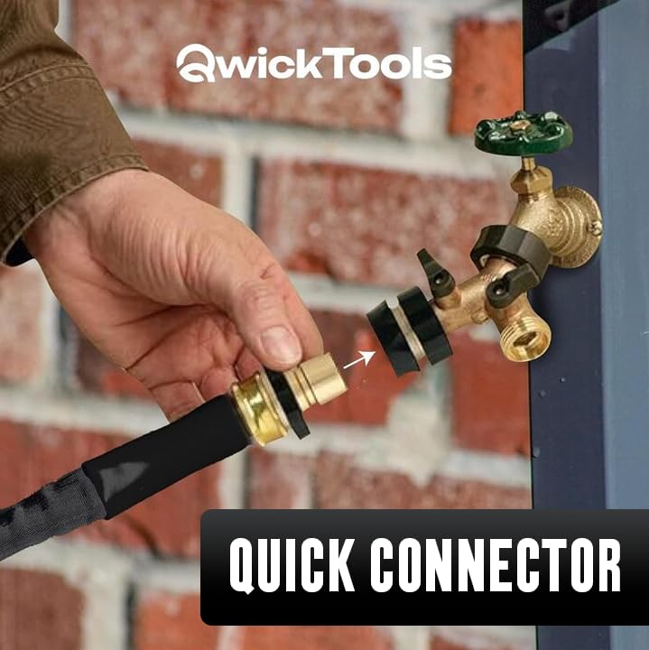 Flat-Garden-Hose-50FT-Flexible-Non-Expanding-Flat-Hose-with-Quick-Connector-9-Spray-Functional-Nozzle-Durable-Light-Weight-Collapsible-RV-Water-Hose-Kink-Free-Fabric-Hose-for-Camper