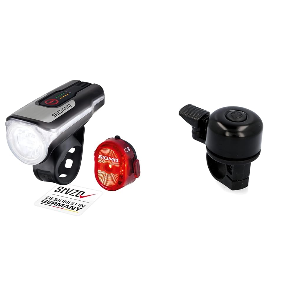 SIGMA Sport LED Fahrradlicht Set Aura 80 Nugget II - StVZO zugelassen, akkubetrieben für Radfahrer