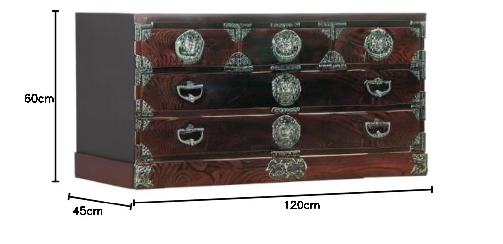 激安-ほぼ新品 正真正銘 岩屋箪笥 幅120センチ　拭漆/欅/南部鉄器 激安-ほぼ新品 正真正銘 岩屋箪笥 幅120センチ 拭漆/欅/南部鉄器