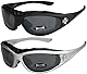 X-CRUZE 2er Pack Choppers 911 Sonnenbrillen Motorradbrille Sportbrille Radbrille - 1x Modell 01 (schwarz/schwarz getönt) und 1x Modell 04 (silber/schwarz getönt) - Modell 01 + 04 -