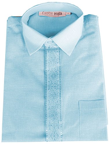 Image of Exotic India Men's Cotton Kurta Pyjama