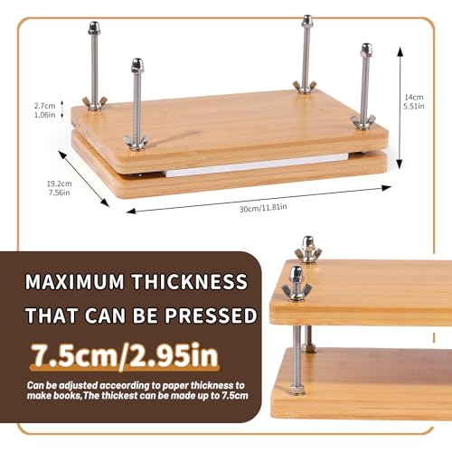 image for JUPEAN 45 Pcs Book Binding Kits Bookbinding Kit Book Press 7.9”x11.6