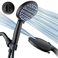 AquaCare As-Seen-On-TV High Pressure 8-setting Handheld Shower Head - Built-in Power Wash to Clean Tub, Tile & Pets, Overhead & Wall Brackets, Pure-Clean Nozzles, Extra-long 6 ft. Stainless Steel Hose