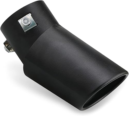 QODOLSI Paquete de 1 punta de escape de acero inoxidable, tubo de escape pulido de 2.5 a 3.3 pulgadas, silenciador de tubo de escape de automóvil,