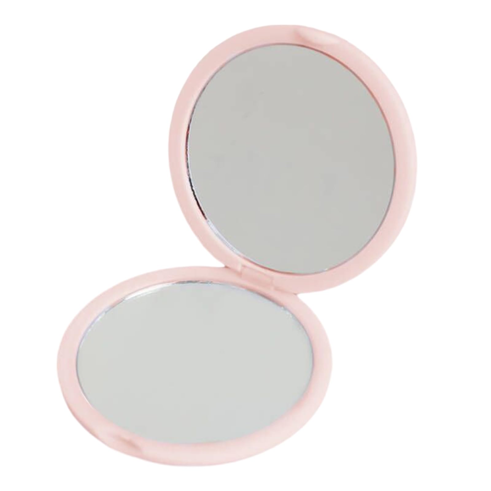 carotoe Side Folding Cosmetic Mirrored Glass Portable Compact Design Handheld Round Makeup Mirrored for Travel or Home Compact Travel Makeup